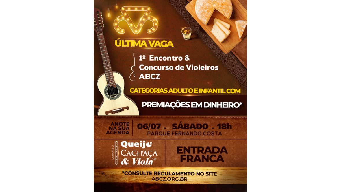 1º Encontro e Concurso de Violeiros Amador e Mirim: ABCZ anuncia abertura de última vaga para competidores