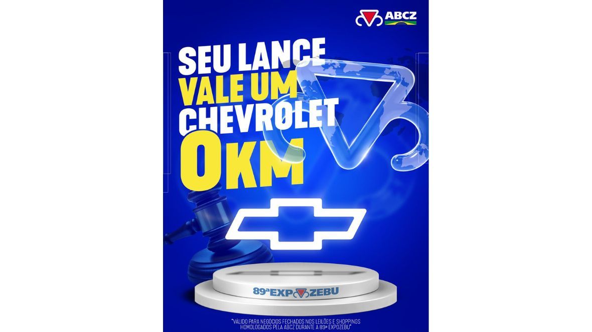 Leilões 89ª Expozebu: ABCZ irá sortear carro 0 km para investidores de leilões e shoppings oficiais