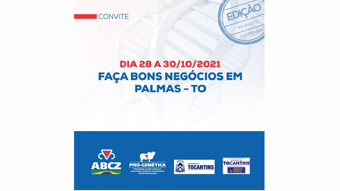 Estado do Tocantins receberá feira do Pró-Genética de 28 a 30 de outubro