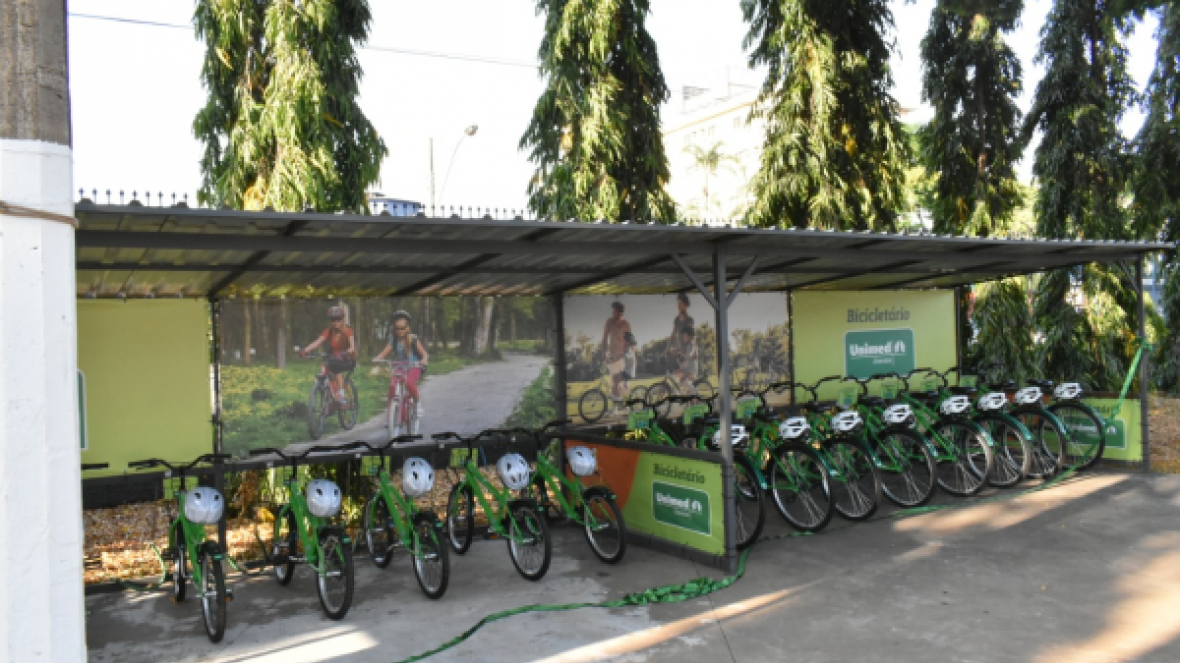 ABCZ e Unimed inauguram Bicicletário no Parque Fernando Costa