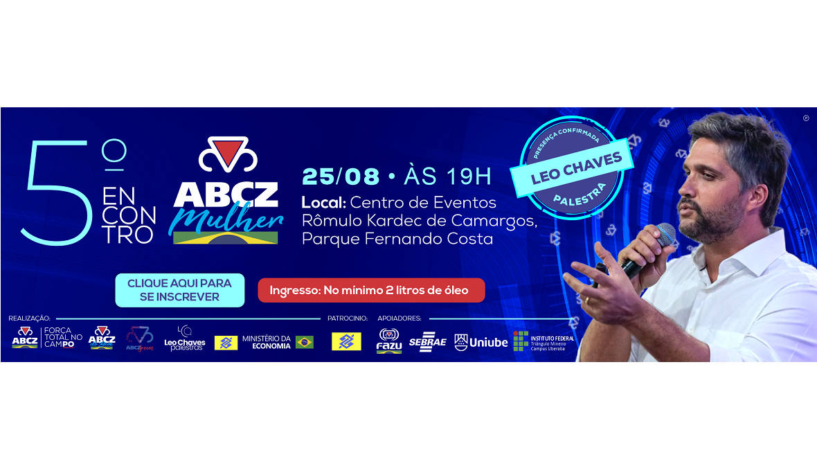 ExpoGenética 2022: Cantor sertanejo e escritor Leo Chaves é um dos destaques do ‘5º Encontro ABCZ Mulher’