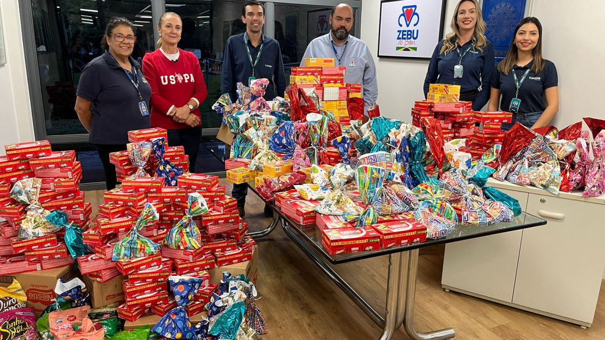 Parceria entre Zebu do Bem e Sicoob Aracoop proporciona Páscoa mais doce em três instituições de Uberaba