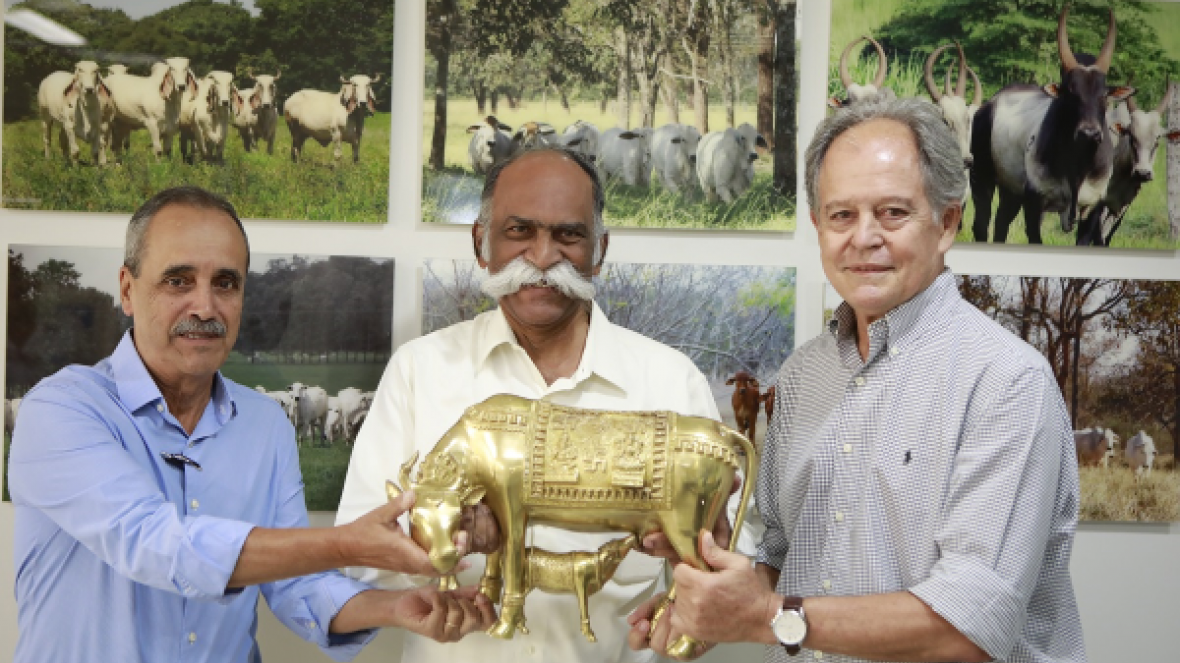 Presidente da Associação Indiana dos Criadores da Raça Ongole recebe homenagem na ABCZ