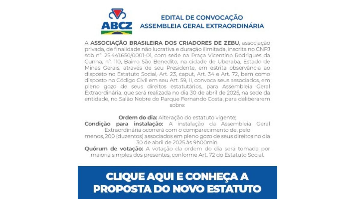 Edital de Convocação Assembleia Geral Extraordinária