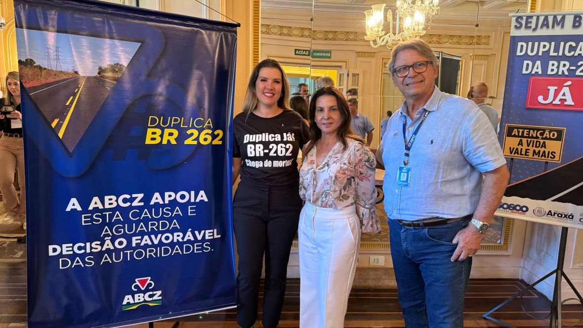 ABCZ defende duplicação da BR-262 durante audiência pública em Araxá (MG)