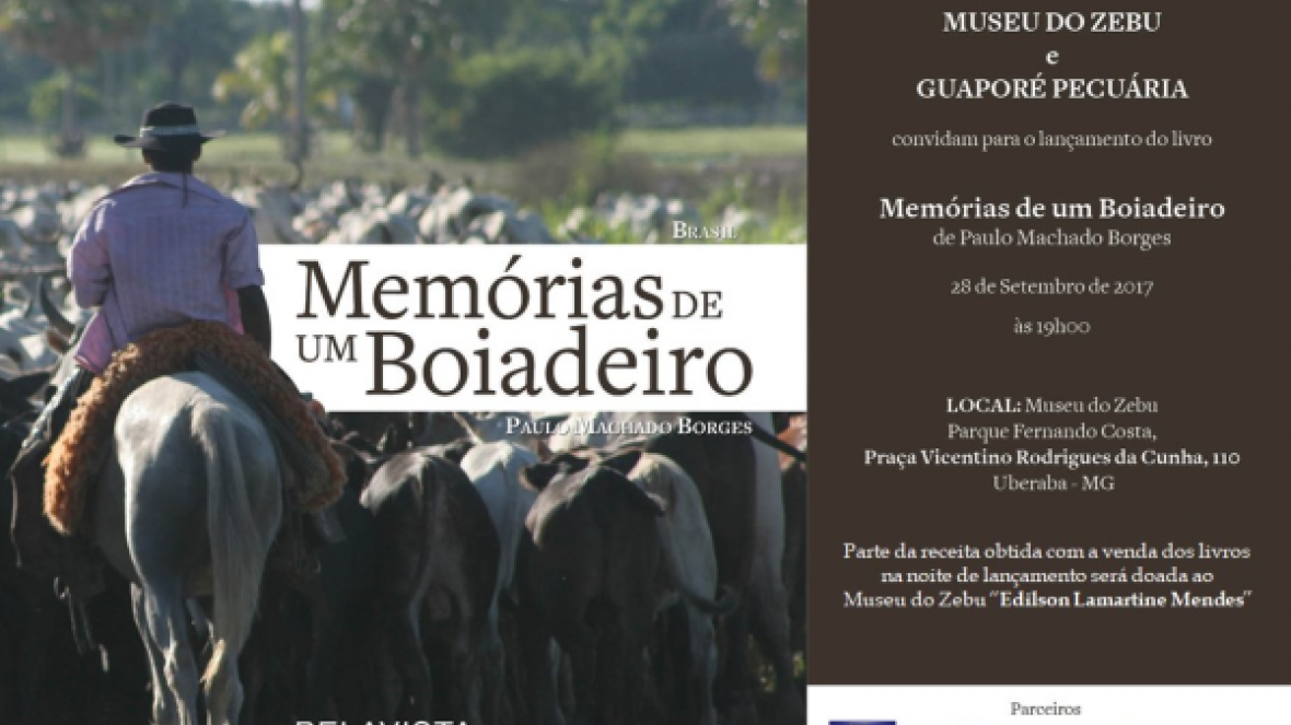 Livro "Memórias de um Boiadeiro" será lançado na próxima quinta-feira (28)
