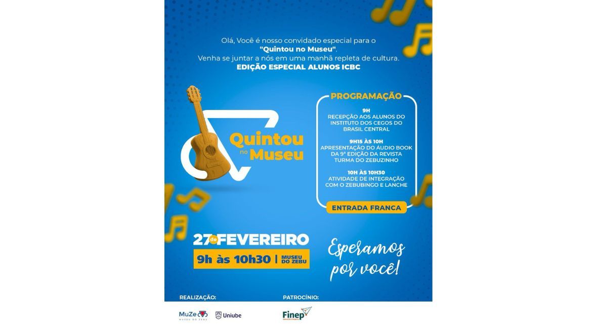 Quintou no Museu: segunda edição de 2025 acontecerá nesta quinta-feira (27)