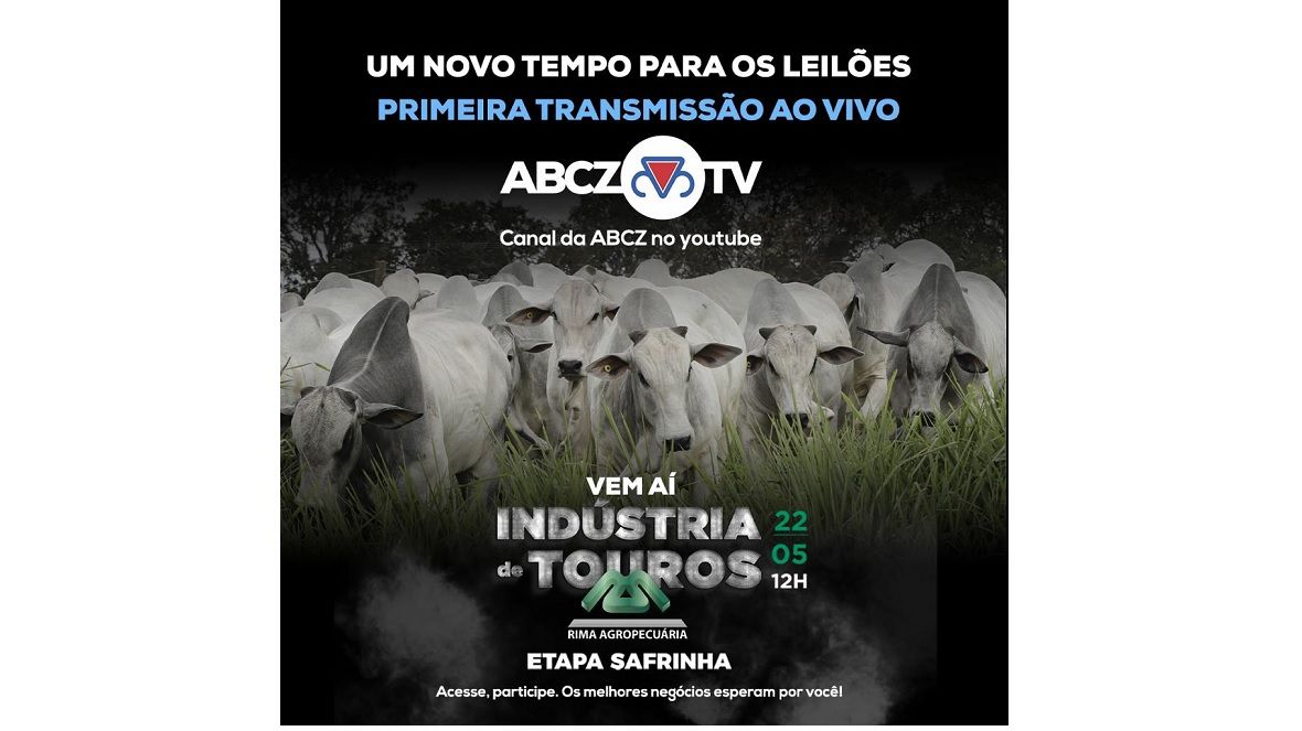 Com transmissão pela ABCZ TV, leilão Rima Agropecuária será realizado neste domingo (22)