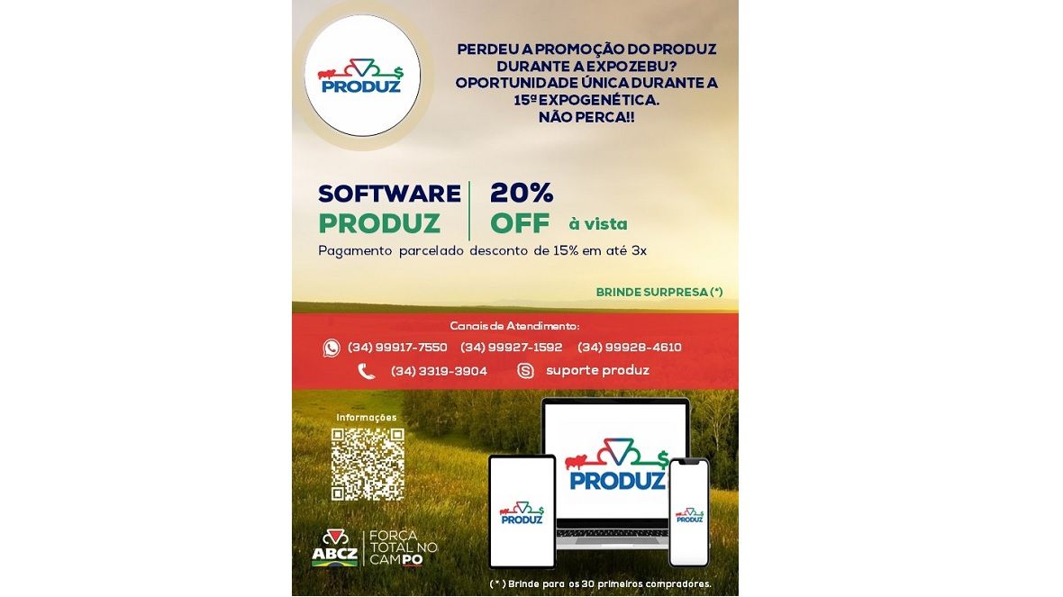 ExpoGenética 2022: ABCZ fará promoção especial de novas adesões ao software Produz  