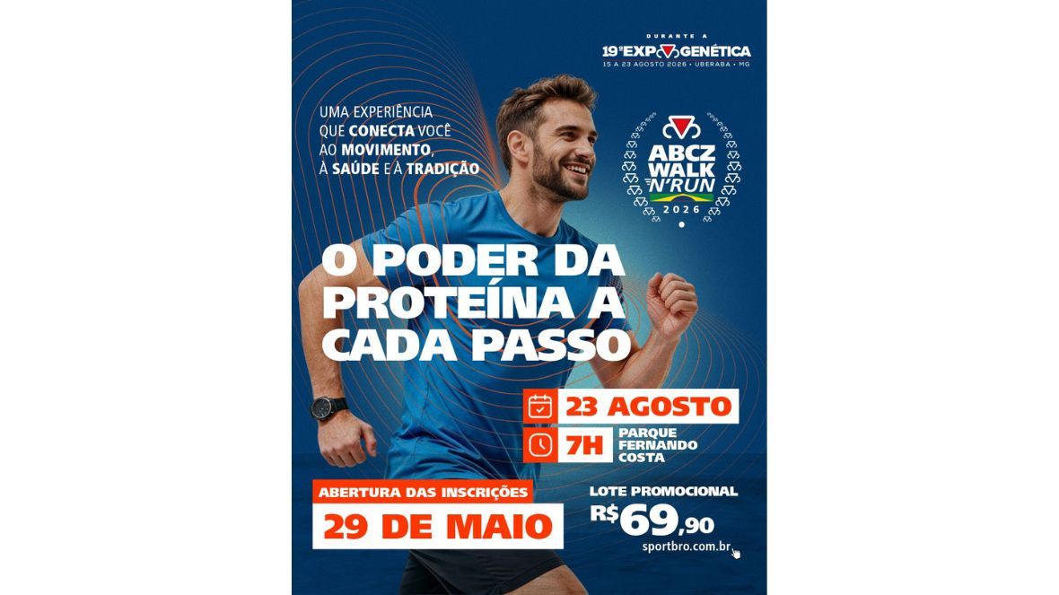 Inscrições para a 2ª ABCZ Walk n’ Run serão abertas nesta sexta (29)