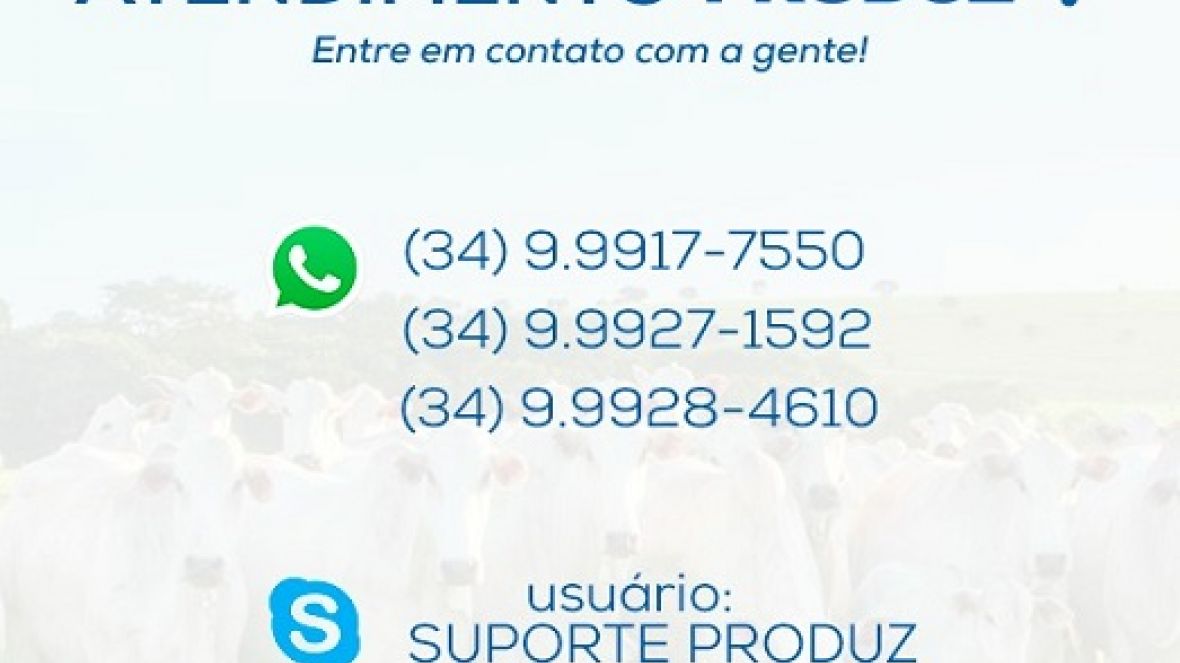 Equipe de suporte ao software Produz tem novo número de WhatsApp