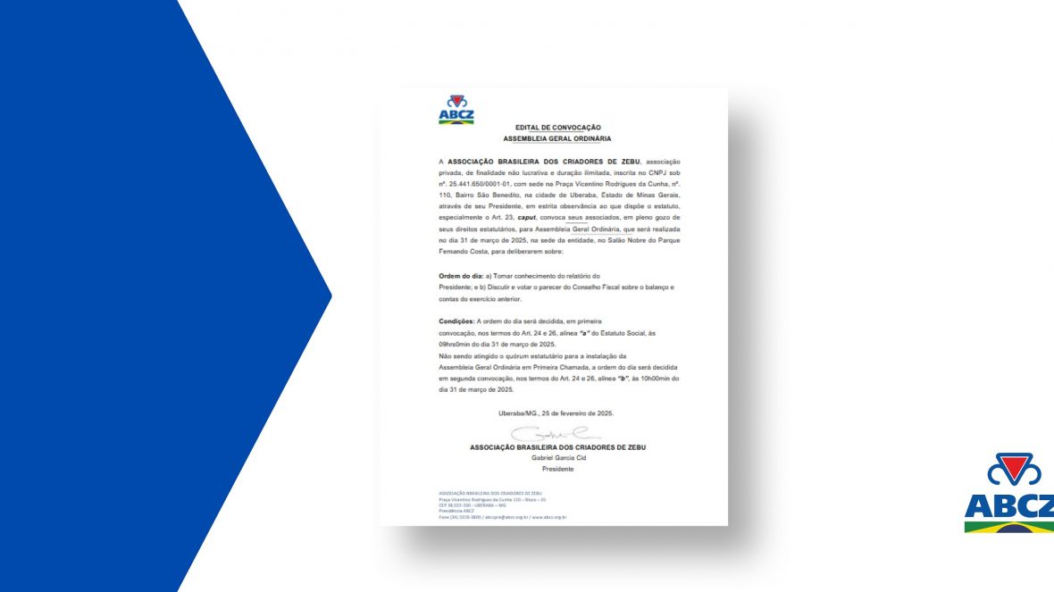 Edital - Convocação Assembleia Geral Ordinária