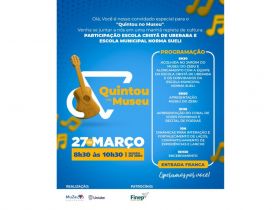 Quintou no Museu: nova edição do evento será realizada nesta quinta-feira (27) com entrada franca