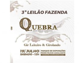 Genética e qualidade leiteira serão destaque no 3º Leilão Fazenda Quebra & Convidados