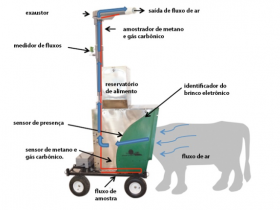 Cocho automatizado mede gases de efeito estufa