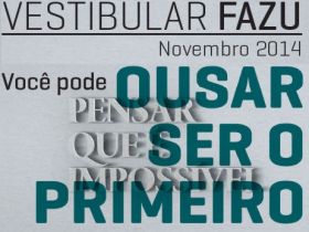 Inscrições abertas para o Vestibular da FAZU