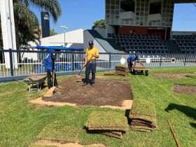 ABCZ realiza reforma do gramado do Recinto de Avaliação das Raças Zebuínas