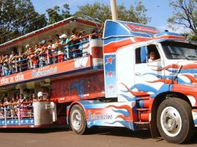 Carreta da Alegria do Arroz Vasconcelos fará passeios gratuitos no dia da abertura da 85ª ExpoZebu