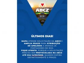 Prazo para inclusão de apelidos em animais com RGD entra na reta final