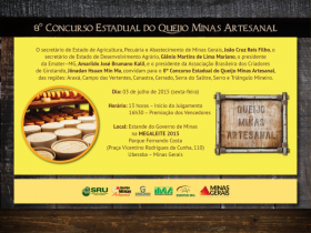 Uberaba sedia 8º Concurso Estadual do Queijo Minas Artesanal 