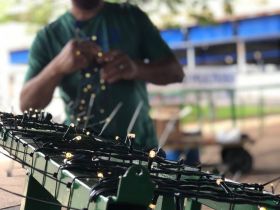 Luzes de Natal no Parque Fernando Costa começam a ser instaladas