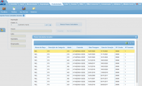 Importação de pesos calculados