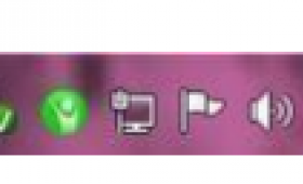 Icone ao lado do relogio